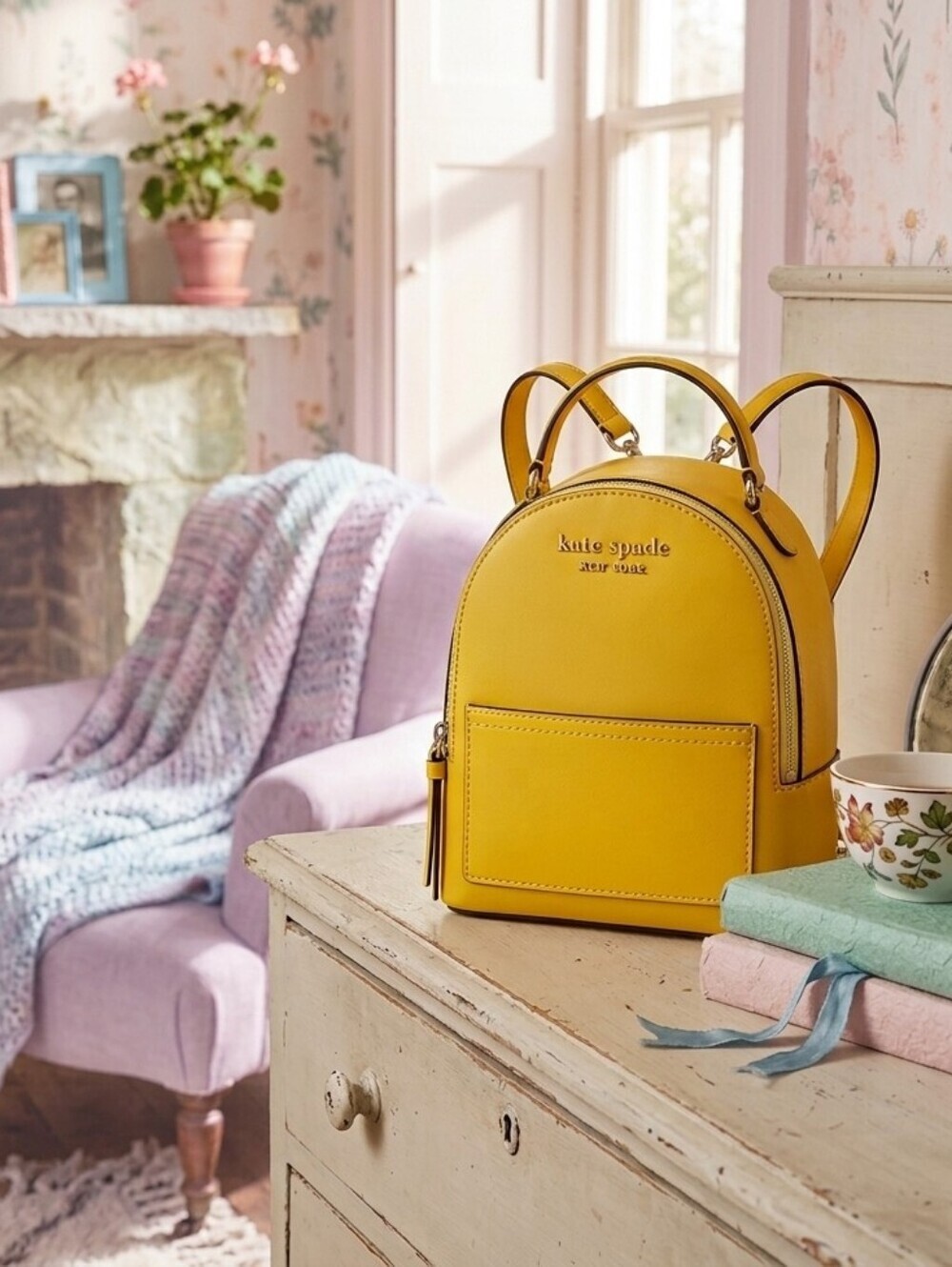 Kate Spade New York Kate Spade Karissa Mini Backpack zucchini cake yellow